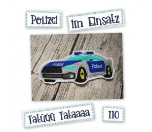 Stickdatei - Polizeiauto Satin